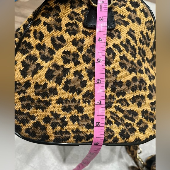 DIANE VON FURSTENBERG Madagascar Leopard Print Canvas Bag Badanco Luggage EUC - Picture 16 of 16